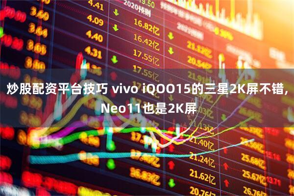 炒股配资平台技巧 vivo iQOO15的三星2K屏不错, Neo11也是2K屏